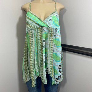 Vintage Y2K RAVE Chiffon Blouse Tank Top - Boho Cottagecore Hippie Aesthetic